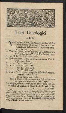 Libri Theologici In Folio