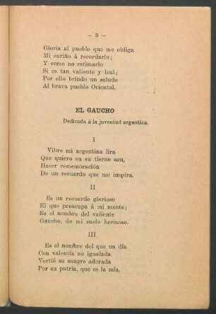 El Gaucho : Dedicado á la juventud argentina.