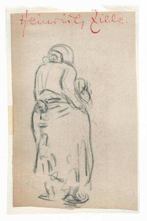 Ältere Dame in Rückenansicht