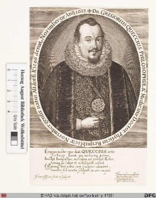 Bildnis Gregor Queck (lat. Queccius)