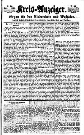 Kreisanzeiger. 1858-1865