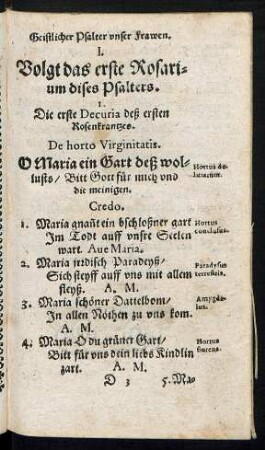 Geistlicher Psalter unser Frawen.