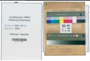 Entnazifizierung Heinrich Koerner , geb. 06.01.1895 (Stadtamtmann)