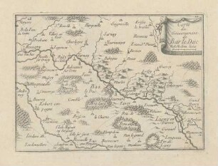 Carte du Gouvernement de Bar le Duc