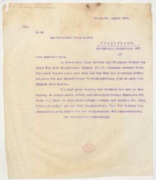 Brief an Franz Kessel : 20.08.1921