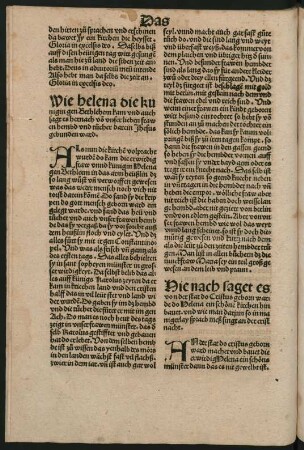 Hie nach saget es von der stat do Cristus geborn warde do Helena ein schöne kirchen hin bauet ...