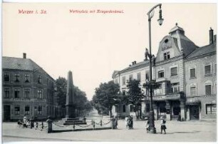Wurzen. Wettiner Platz mit Kriegerdenkmal