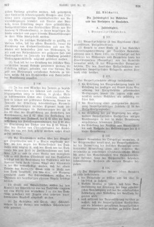 III. Abschnitt. Die Zuständigkeit der Behörden und das Verfahren in Bausachen. (§ 111 - § 145)