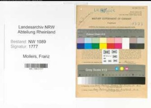 Entnazifizierung Franz Mollers , geb. 03.02.1900 (Feuerwehrmann)