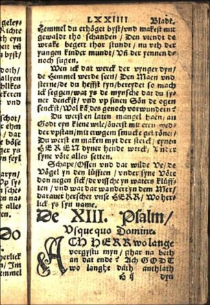 De XIII. Psalm / Vsque quo Domine.