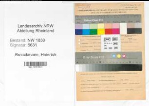 Entnazifizierung Heinrich Brauckmann , geb. 01.03.1892 (Justizbeamter)