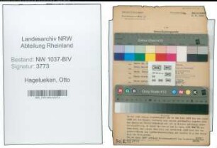 Entnazifizierung Otto Hagelueken , geb. 05.03.1908 (Angestellter)