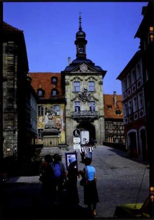 Bamberg: altes Rathaus, Torturm von Westen