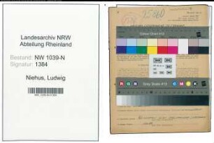 Entnazifizierung Ludwig Niehus , geb. 15.07.1910 (Angestellter)