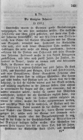 70. Die Königinn Johanna († 1555.)