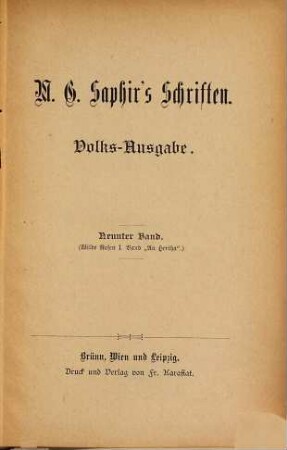 M. G. Saphir's Schriften : (In 26 Bdn.), 9