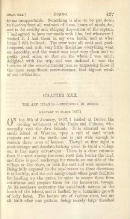 Chapter XXX. The Aru Islands. - Residence in Dobbo