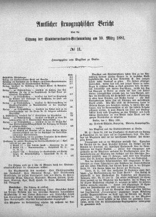 No. 11, 10. März 1881