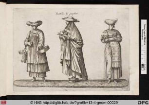 [Frauen aus Pamplona, in unterschiedlicher Kleidung. Kostümkunde.]