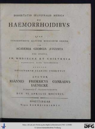 De Haemorrhoidibus.