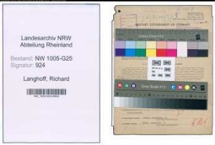 Entnazifizierung Richard Langhoff , geb. 05.05.1895 (Kaufmann)