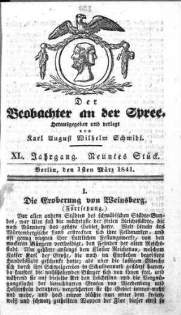 9. Stueck, 1. Maerz 1841