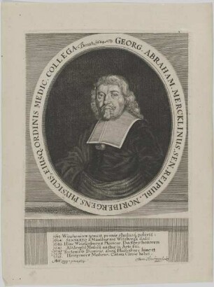 Bildnis des Georg Abraham Mercklinus Senior