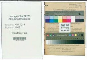 Entnazifizierung Paul Gaertner , geb. 28.05.1897 (Fruechtegrosshaendler)
