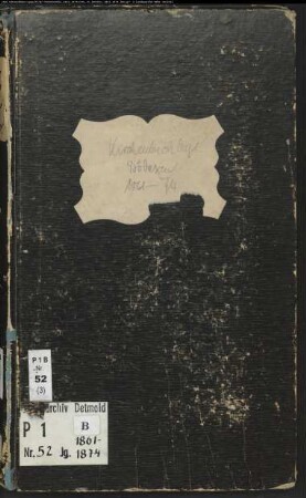 Kirchenbuchduplikat der katholischen Gemeinde Bödexen, Kreis Höxter (GHT 1861-1874) (Gemeinde: Katholische Gemeinde Bödexen, Kreis Höxter)