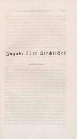 Zugabe über Kirchliches
