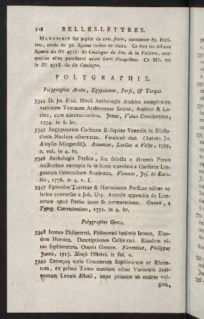 118-144, Polygraphie