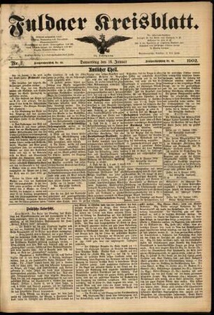 Ausgabe vom Donnerstag, den 16. Januar 1902.