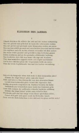 Elegieen des Jahres / Lothar Treuge