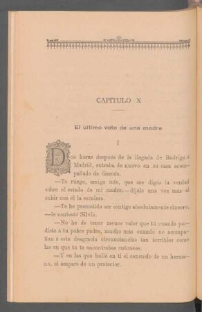 Capítulo X - El último voto de una madre