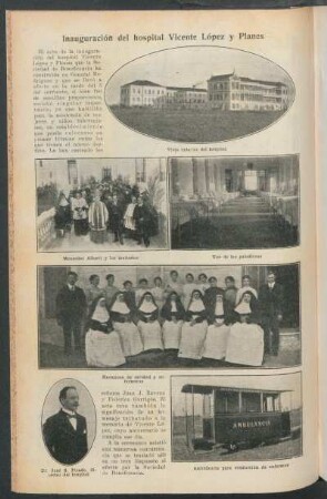 Inauguración del hospital Vicente López y Planes