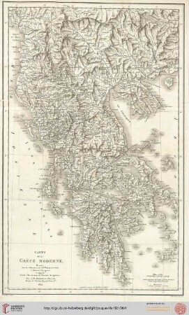 Carte de la Grèce moderne