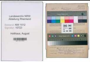 Entnazifizierung August Holthaus , geb. 23.04.1894 (Meister)