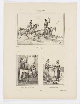 Route de poste, il n’y a pas de feu sans fumée, la marchande de saucisses, Blatt 2 der Folge "Verschiedene Szenen und Kostüme"