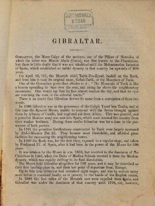 The Gibraltar Directory : A Guide Book to the principal objects of interest in Gibraltar and the neighbourhood, with a condensed history of the famous rock. ... Compiled by G. J. Gilbard