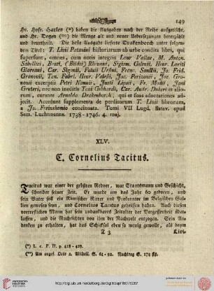 XLV. Cornelius Tacitus