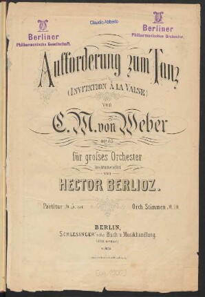 Aufforderung zum Tanz : Op. 65