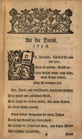 Gedichte eines Frauenzimmers, [1]