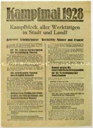 Aufruf der KPD zur Reichstagswahl 1928