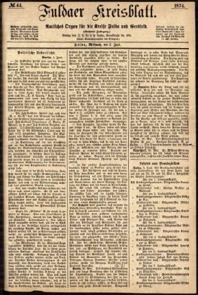 Ausgabe vom Mittwoch, den 03. Juni 1874.