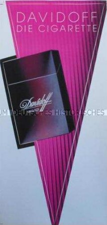 Werbeaufkleber für "Davidoff"-Zigaretten
