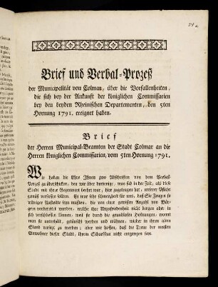 1-8, Brief und Verbal-Prozeß der ...
