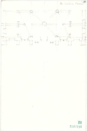 Fischer, Theodor; Italien; Bauaufnahmen - Kloster Certosa Pavia (Teilgrundriss)