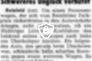 Schweres Unglück verhütet