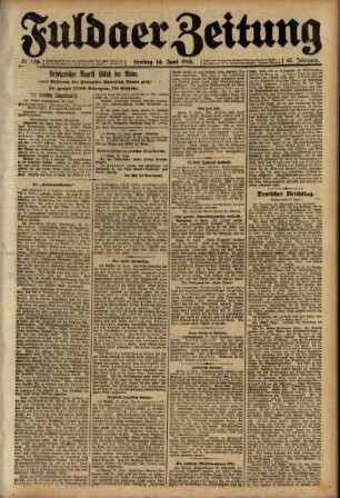 Ausgabe vom Freitag, den 14. Juni 1918.