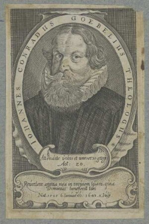 Bildnis des Iohannes Conradus Goebelius